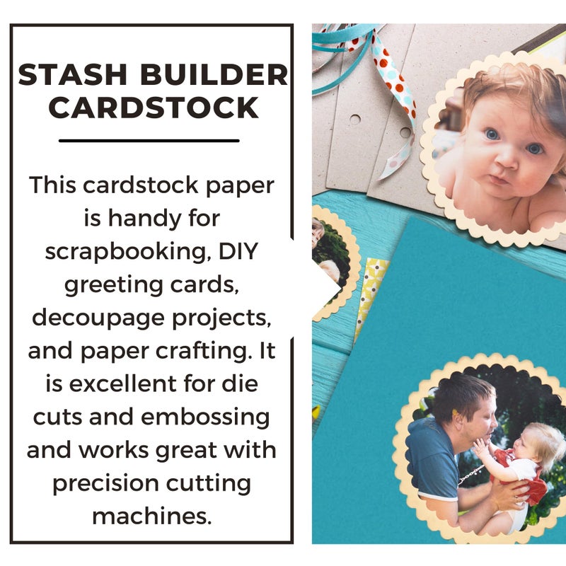 Accent Design Paper Accents PA Paper Accents Stash Builder Cardstock 12" x 12" Bright Turquoise, 65lb colored cardstock paper for card making, scrapbooking, printing, quilling and crafts, 25 box - Image 5